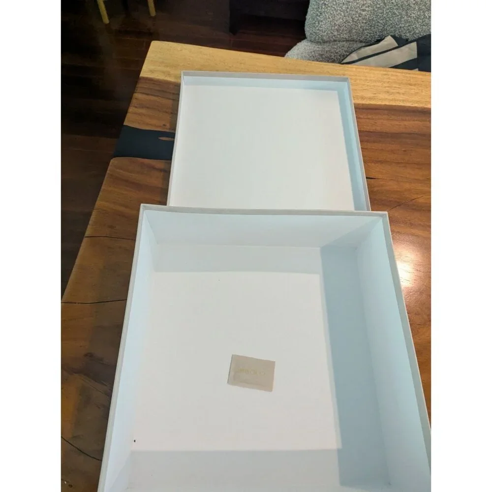 Jimmy Choo Empty Shoe Box With Lid & Tissue Paper 14 x 14 x 5.25